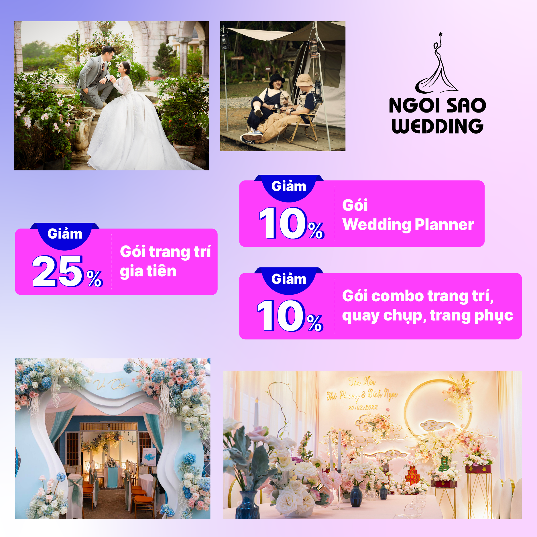 Ngôi Sao Wedding - Đơn vị cung cấp trọn gói cưới hỏi chuyên nghiệp